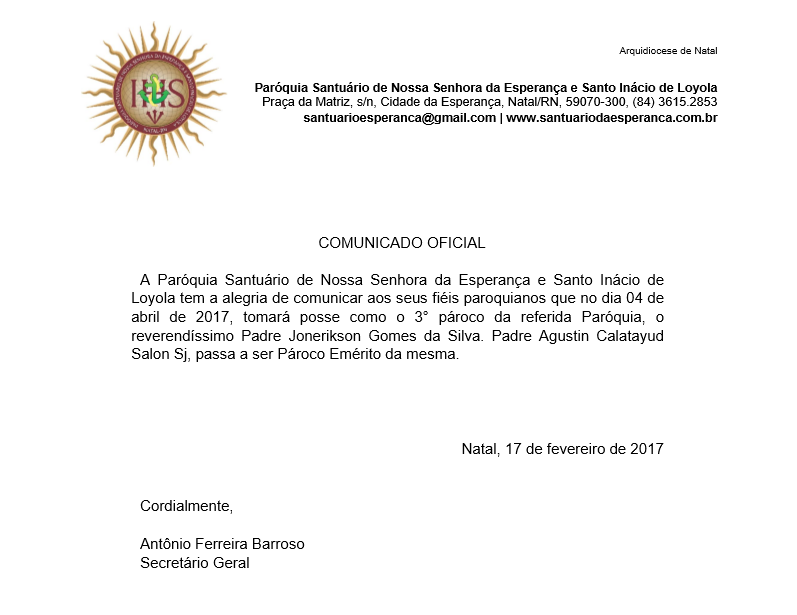 Comunicado oficial